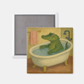 Aimant Crocodile à l'heure du bain (Recto/Verso)