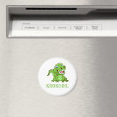 Aimant Crocodile de dessin animé vert blanc (In Situ (Lave-vaisselle))