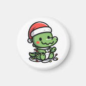Aimant Crocodile de Noël (Devant)