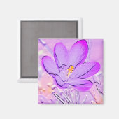 Aimant Crocus violet embouti (Recto/Verso)