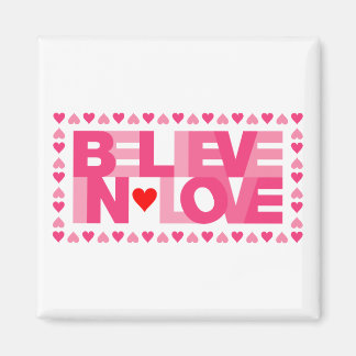 Aimant Croire en l'amour (rose)
