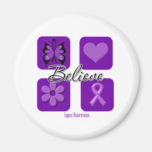 Aimant Croire Inspirations Lupus Sensibilisation (Devant)