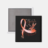 Aimant Croire Ruban Orange De Sensibilisation Crps Libell (Recto/Verso)