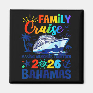 Aimant Croisière aux Bahamas 2026 Famille Amis Art Graphi
