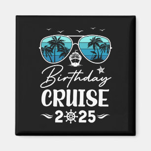 Aimant Croisière d'anniversaire 2025 Fête Vacances Équipe
