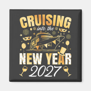 Aimant Croisière dans le Nouvel An 2027 Carré