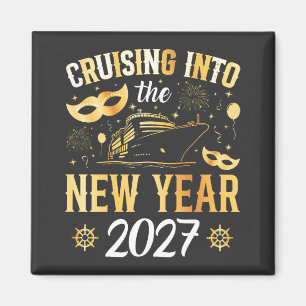 Aimant Croisière dans le Nouvel An 2027 Carré