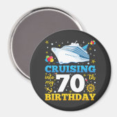 Aimant Croisière Dans Mon Cercle De Fête Anniversaire De  (Recto/Verso)