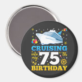 Aimant Croisière Dans Mon Cercle De Fête D'Anniversaire D (Recto/Verso)