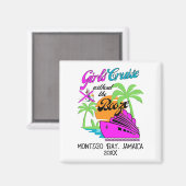 Aimant CROISIÈRE DE FILLES SANS ALCOOL Meilleures amies d (Recto/Verso)