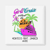 Aimant CROISIÈRE DE FILLES SANS ALCOOL Vacances entre mei (Devant)