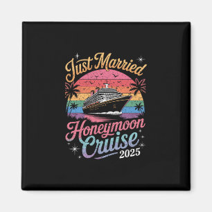 Aimant Croisière de lune de miel Cute Just Married 2025 J