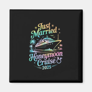 Aimant Croisière de lune de miel Cute Just Married 2025 J