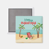 Aimant Croisière de Noël à la plage Porte (Recto/Verso)
