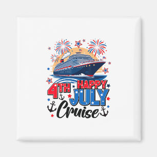 Aimant Croisière du 4 juillet joyeuse Familles patriotiqu