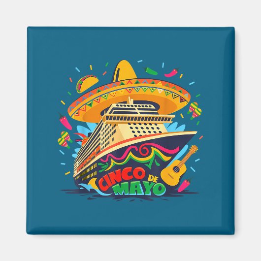 Aimant croisière du Cinco de mayo vacances mexicaines (Devant)