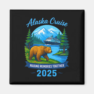 Aimant Croisière en Alaska pour famille et groupe assorti