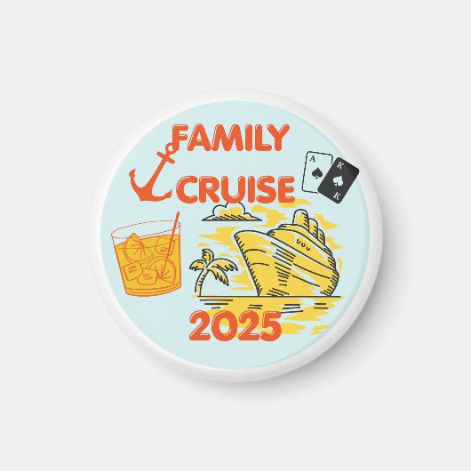 Aimant Croisière en famille 2025 Porte (Devant)