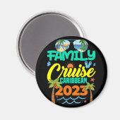 Aimant Croisière en famille Caraïbes 2023 Vacances d'été (Recto/Verso)