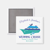 Aimant Croisière mariage Enregistrer la date de l'aimant (Recto/Verso)
