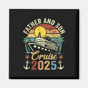 Aimant Croisière père et fils 2025 Voyage de vacances en