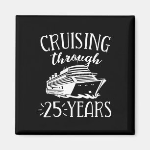 Aimant Croisière pour le 25e anniversaire Son Sa Cadeau d