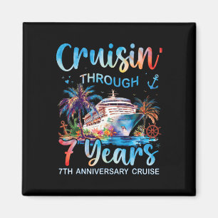Aimant Croisière pour les 7 ans de Cruisin Through 7 Year