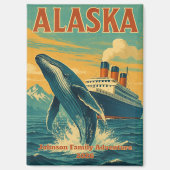 Aimant Croisière Reunion Famille Alaska (Recto)