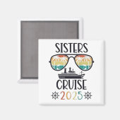 Aimant Croisière Sisters 2025 Voyage Famille Correspondan (Recto/Verso)