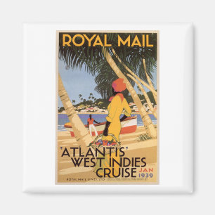 Aimant Croisière Vintage Royal Main Atlantis West Indies