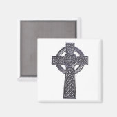 Aimant Croix celtique - Argent (Recto/Verso)