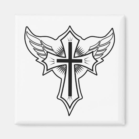 Aimant Croix chrétienne (Devant)