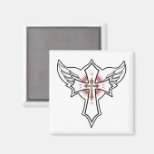 Aimant Croix chrétienne (Recto/Verso)