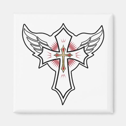 Aimant Croix chrétienne (Devant)