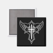 Aimant Croix chrétienne (Recto/Verso)