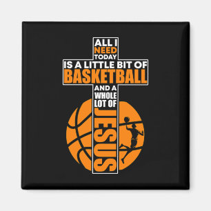 Aimant Croix chrétienne de basket-ball