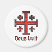 Aimant Croix chrétienne de croisé templier de Jérusalem (Devant)