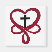 Aimant Croix chrétienne de l'infini (Devant)