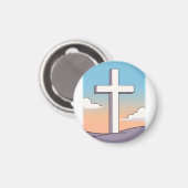 Aimant Croix Chrétienne Inspirante (Recto/Verso)