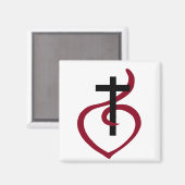 Aimant Croix chrétienne simple (Recto/Verso)