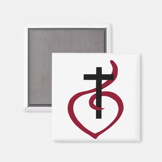 Aimant Croix chrétienne simple (Recto/Verso)