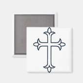 Aimant Croix chrétienne typique (Recto/Verso)
