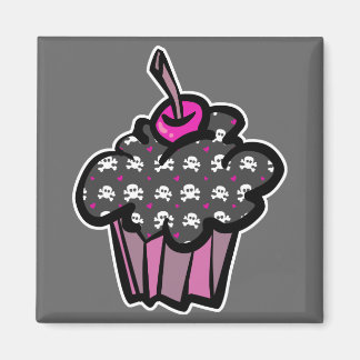 Aimant croix de crâne goth cupcake