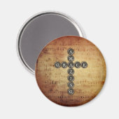 Aimant Croix de grâce Extraordinaire sur la feuille de mu (Recto/Verso)