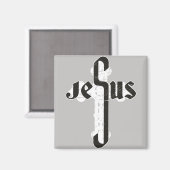 Aimant Croix de Jésus (Recto/Verso)