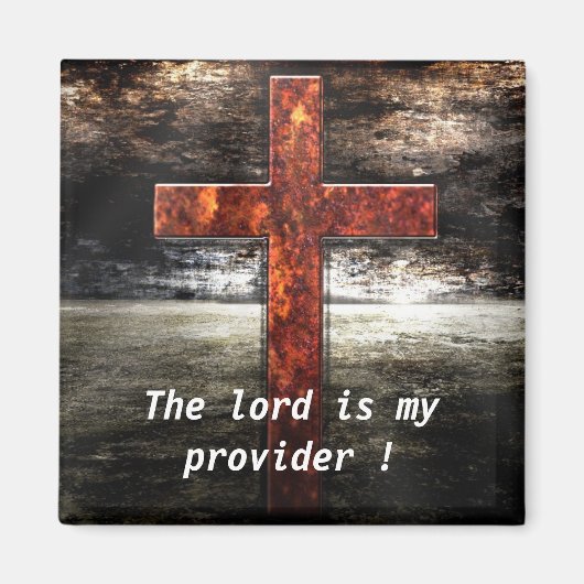 Aimant Croix de Jésus avec Écriture biblique (Devant)