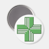 Aimant Croix de la pharmacie (Recto/Verso)