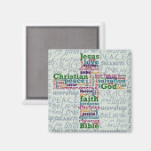 Aimant Croix de l'art chrétien de la parole religieuse (Recto/Verso)