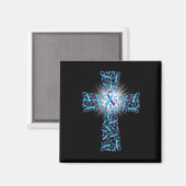 Aimant Croix de sensibilisation à la prévention du suicid (Recto/Verso)