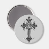 Aimant Croix du crâne Goth (Recto/Verso)